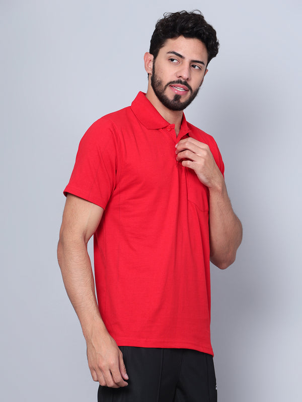 T Shirt |Poly Cotton Sinker|Red|