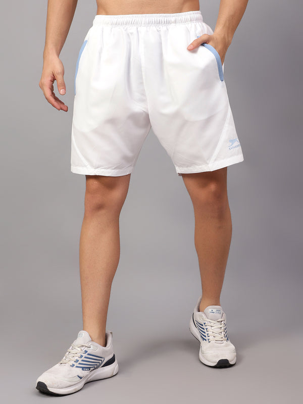 Shorts Active|T.Z Material |White Cyan|