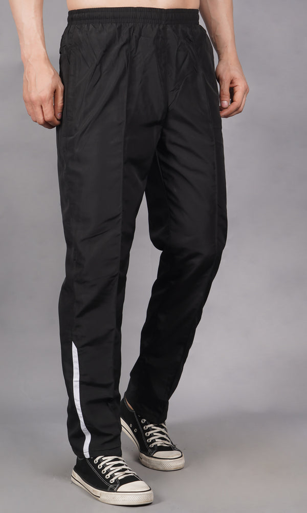 Classic Track Pants |Polyester| Black White