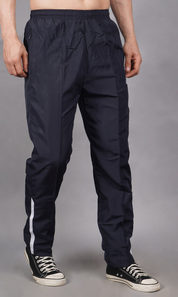 Classic Track Pants |Polyester| Navy White