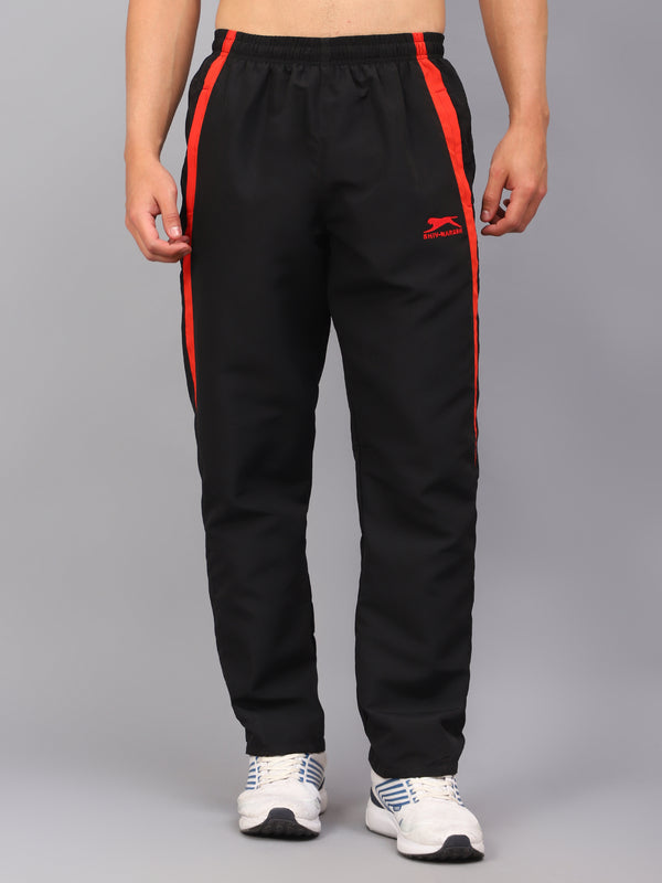 Track Pant Active |Polyester| Black Red