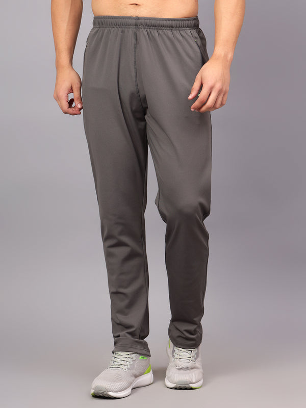 Stretchable Track Pants|Polyester| Grey