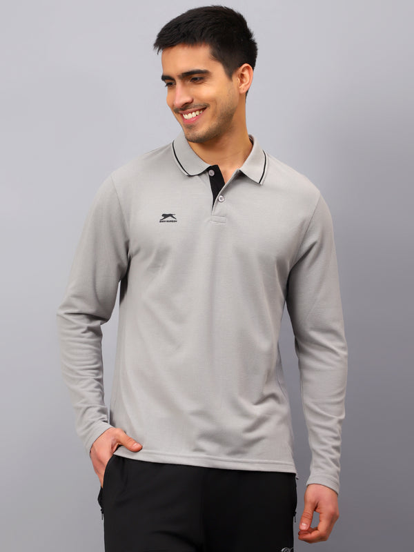 T Shirt |Club Polo|L.grey Full Sleeve
