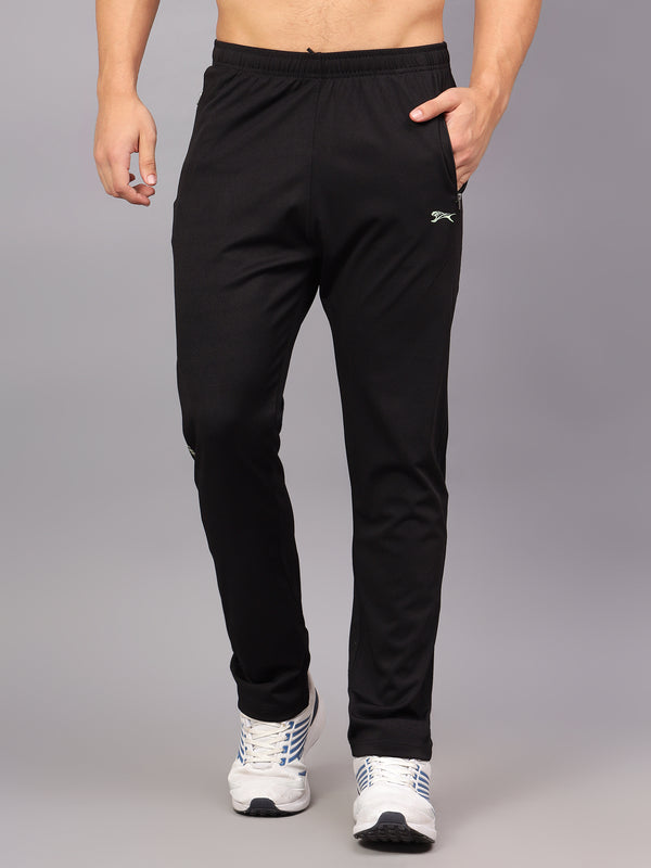 Stretchable Track Pants |Polyester| Black