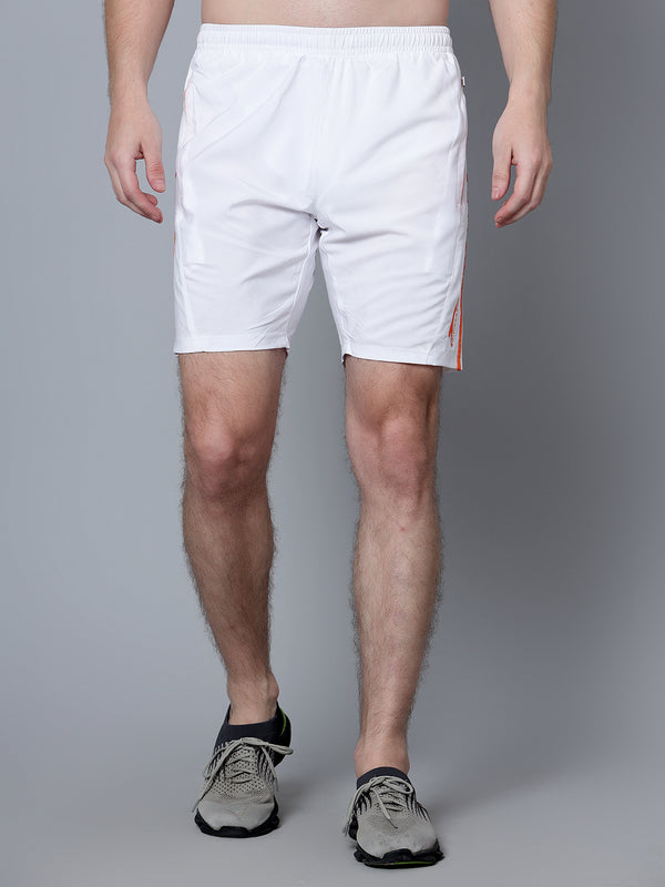 EssentialTraining/Sports shorts N.S SPANDEX WHITE/ORANGE