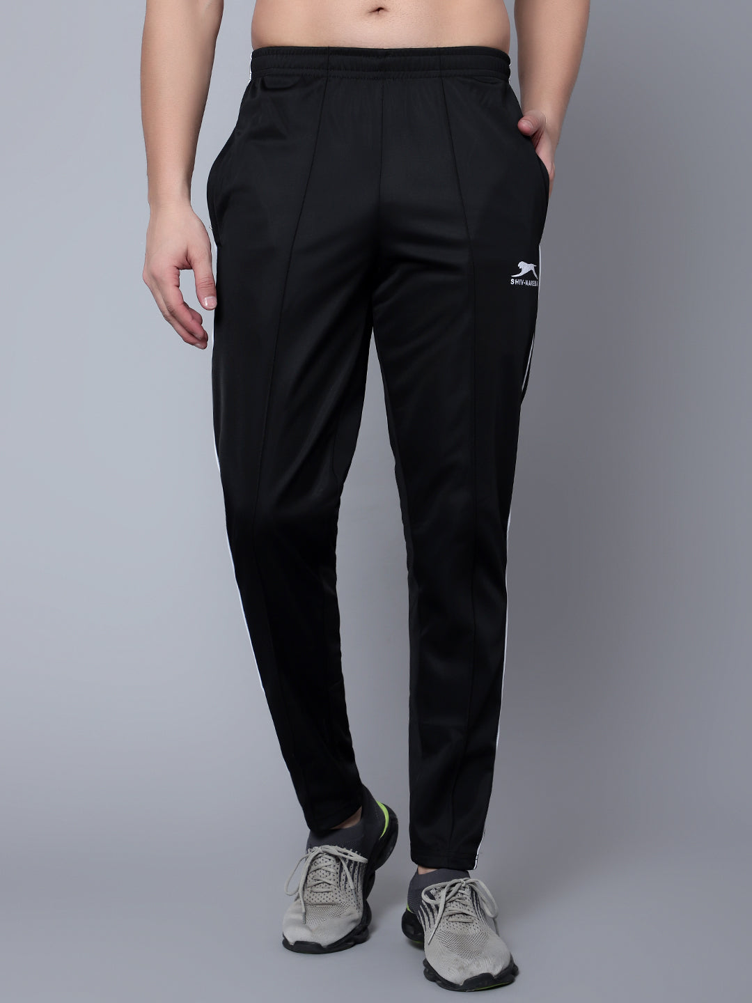 Blue Polyester Track Pants