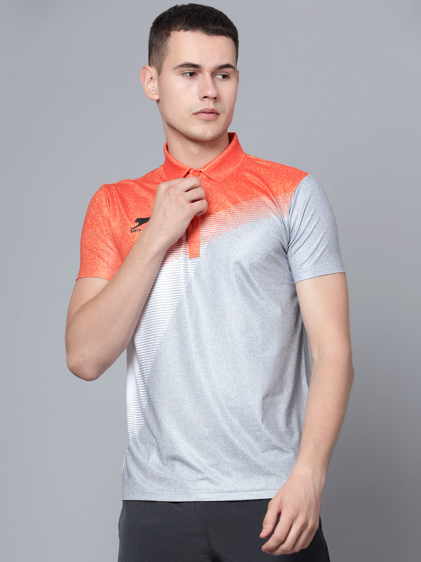T Shirt Ultra Boost |Polyester Lycra|L.Grey Orange