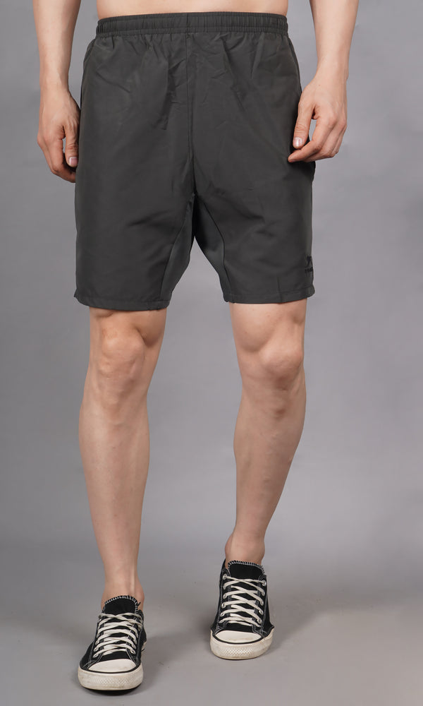 Shorts Regular Fit | T.Z Polyester fabric|D.Grey Black