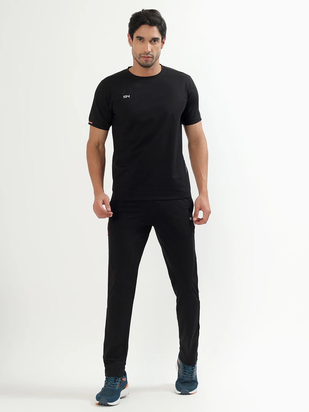 Men's Black Sportswear Co Ord Set for Gym Workout and Training
