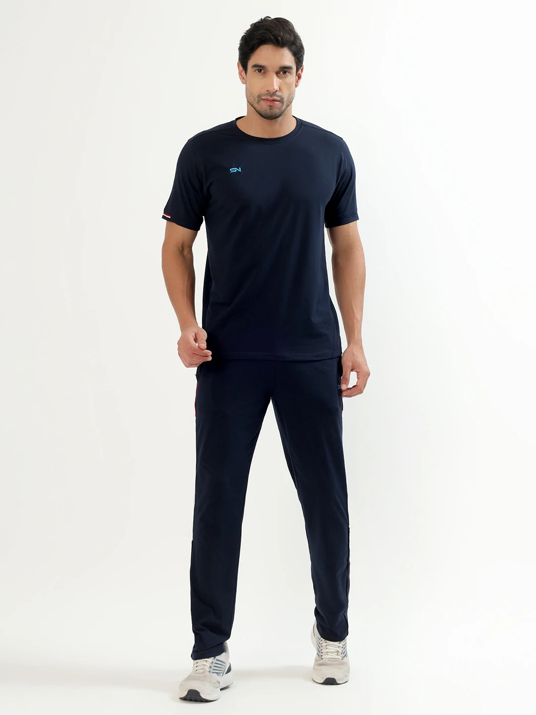 Men's Navy Athleisure Tri Set Gym Co Ord Set for Men Online India
