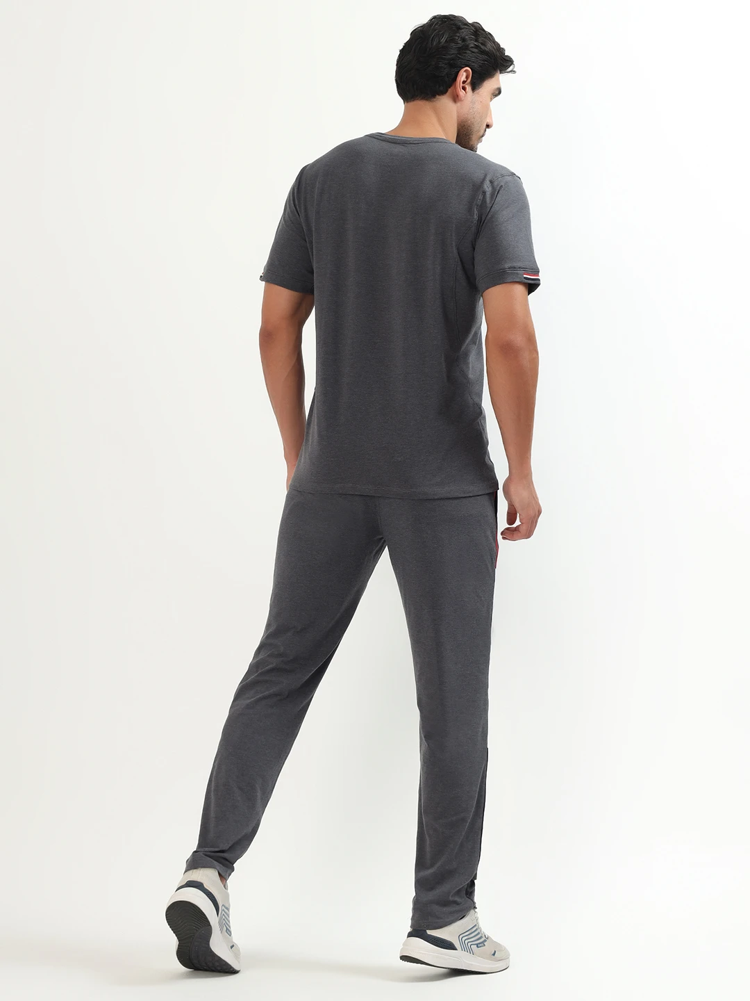 Men's Dark Grey Athleisure Activewear Co Ord Set for Men