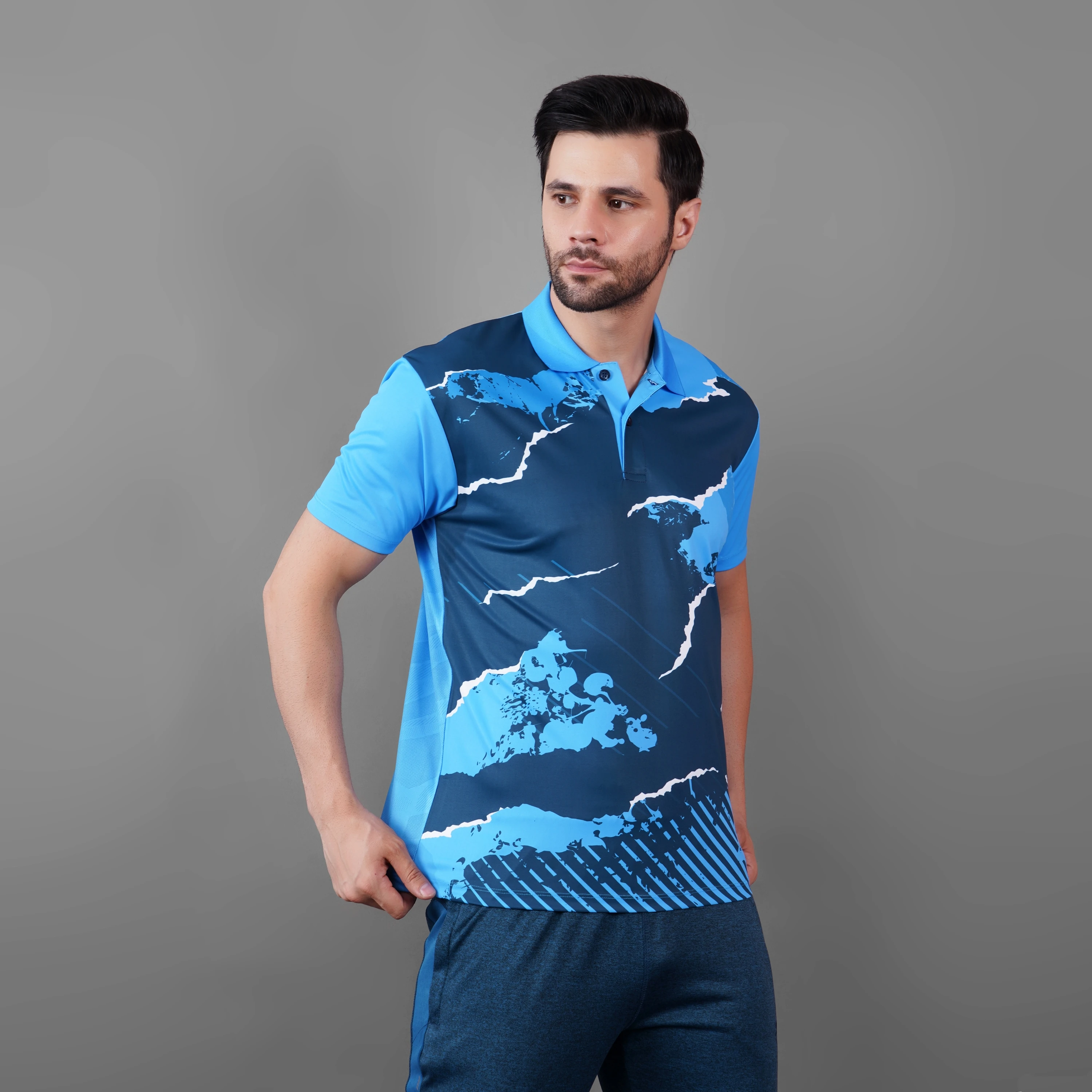 Regular Fit T-Shirt Cyan by Shiv Naresh