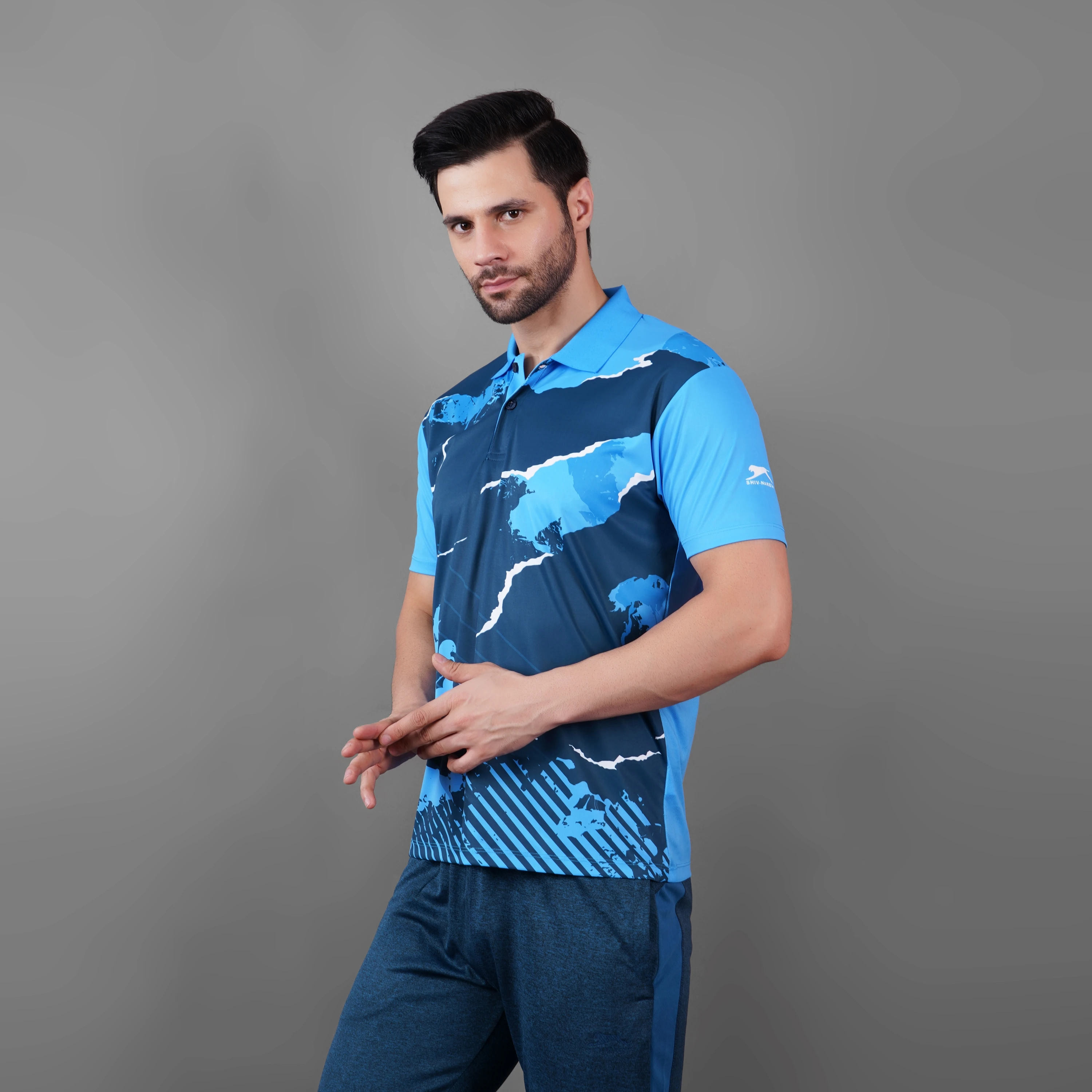 Regular Fit T-Shirt Cyan by Shiv Naresh