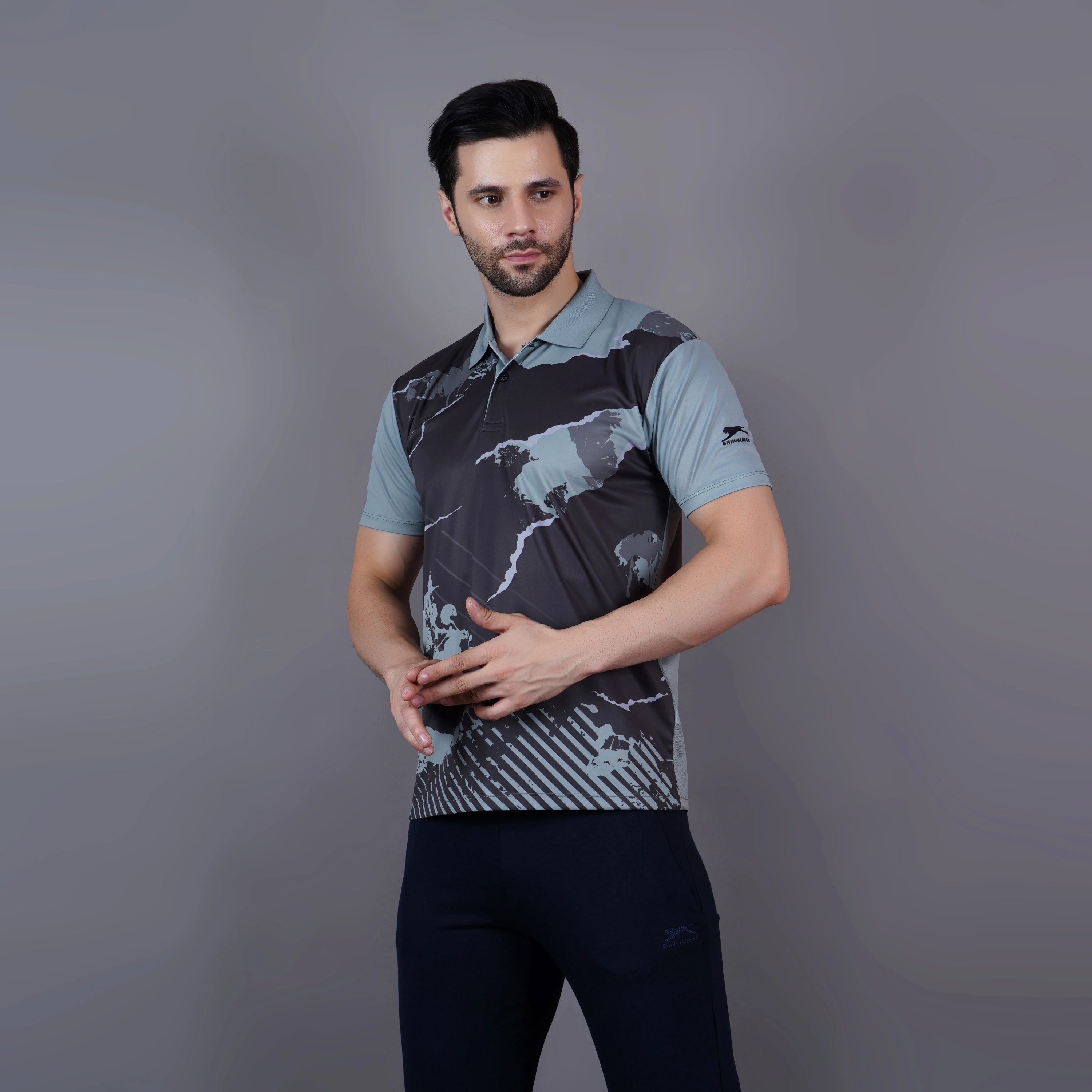 Regular Fit T-Shirt Olive Pista by Shiv Naresh