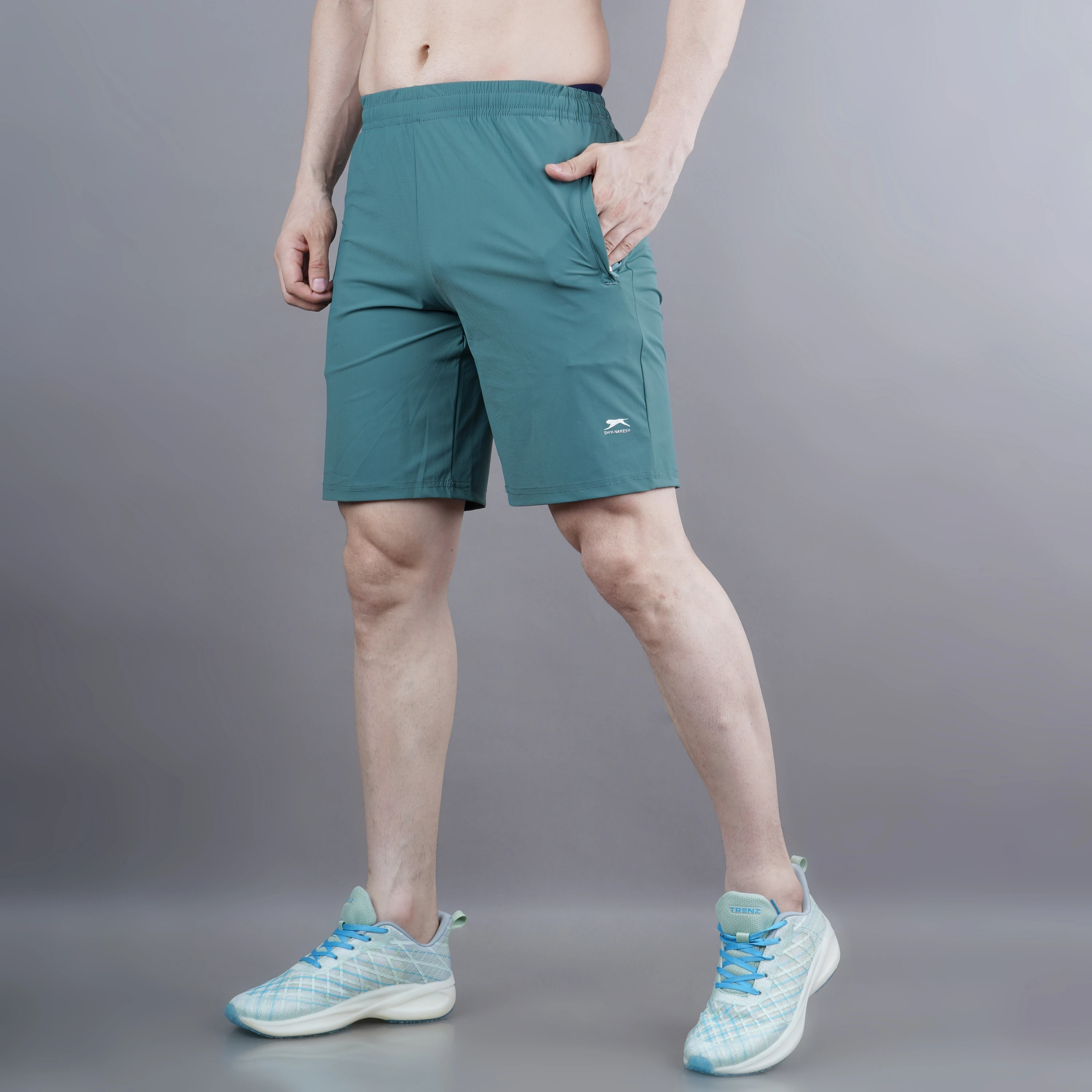 Olive Green sports shorts for men