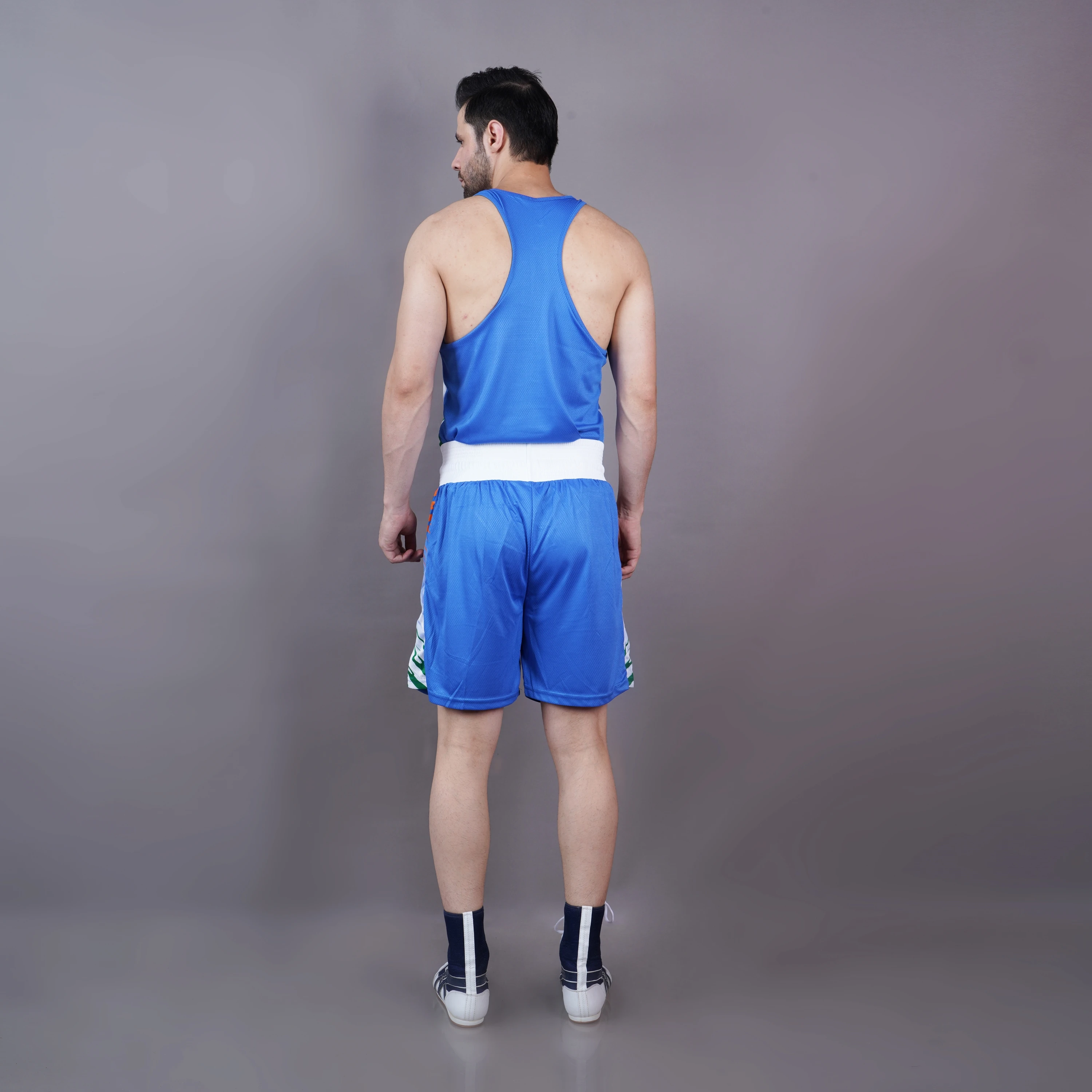 Shiv Naresh Tricolor Warrior Boxing Set Royal Blue for Men