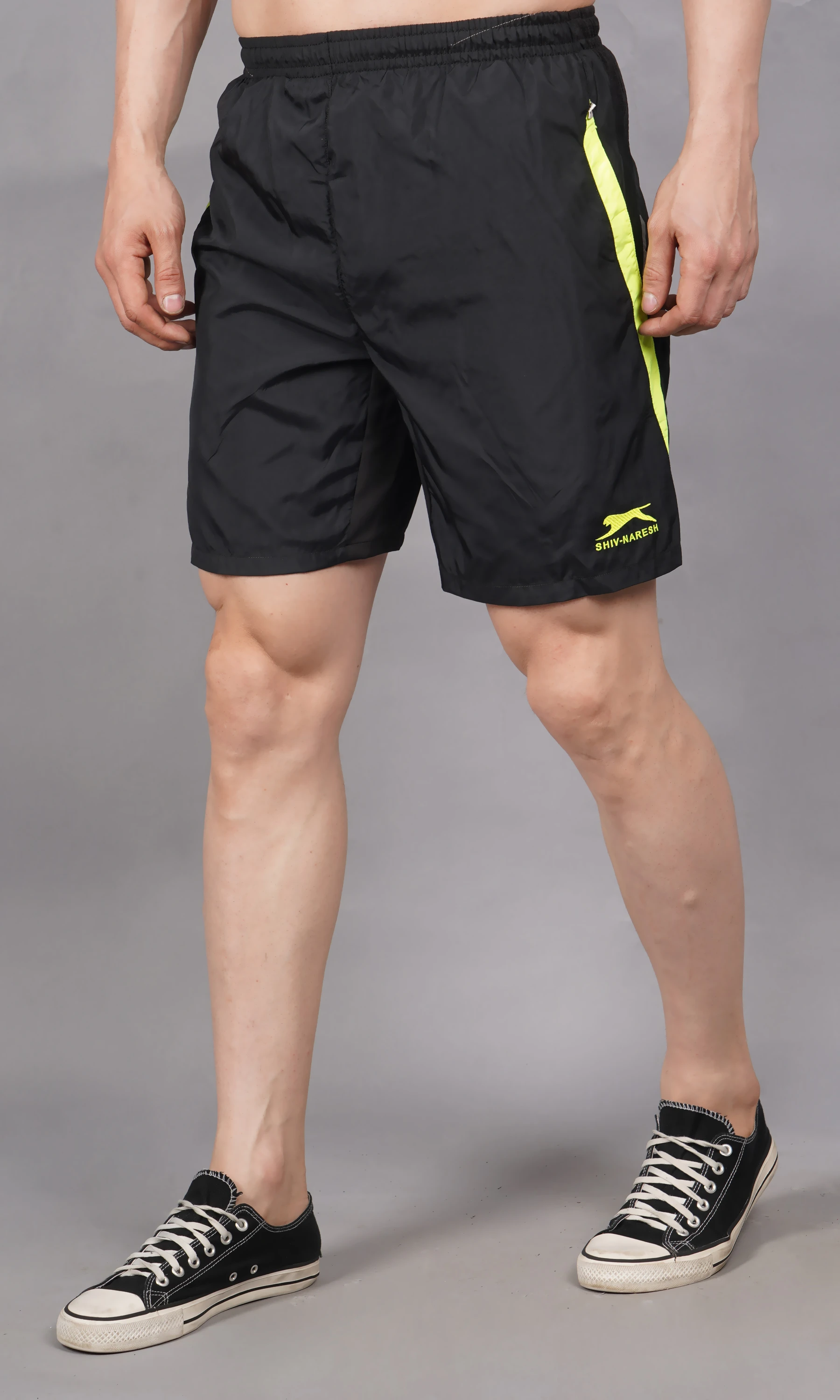 Shivnaresh Black F.scent Active Shorts for Men